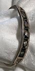 Vintage Taxco Mexico Sterling Silver Bracelet Mother Of Pearl Inlay Jewelry