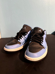 Size 9 - Air Jordan 1 Low University Blue Black (Used) (Cleaned)