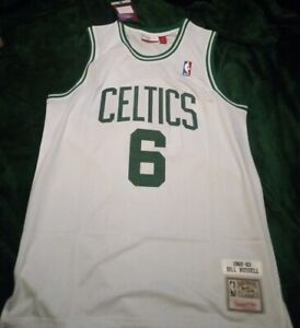 Medium Bill Russell Boston Celtics White NBA Jersey Brand New