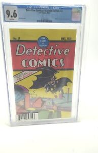 Detective Comics Facsimile #27 CGC 9.6 Reprint Graded Slab 2022