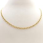 18k Gold Mariner Link Solid Pendant Chain Necklace 18in Italy 14gr