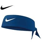 🔥 NEW Nike Head Tie Headband Flags Swoosh DRI FIT Blue Adjustable Tennis Sports