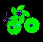*VERIFIED* Juliana D&E Uranium Glass Margarita Flower Brooch RARE!