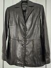 Jones New York Genuine Soft Leather Blazer/Jacket Button Closure Lined SzS