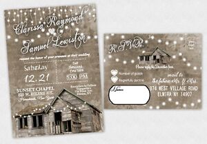 Wedding Invitations PERSONALIZED Rustic Barn Invites Wedding Supplies Invites