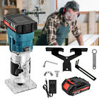 NEW Cordless Brushless Woodworking Trimmer Compact Router w/ 2 Battery & Charger