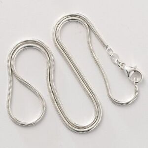 Men&Women's 925 Sterling Silver Tarnish-Free Italian Snake Chain Necklace 16-38