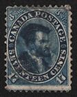 Canada Scott 19 Used  17 cents 1859 blue Lot MM005