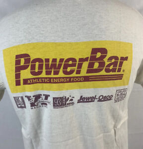 Vintage Powerbar T Shirt Energy Bar Single Stitch Promo Tee Medium USA 90s
