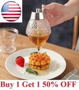 Drip Honey Dispenser Syrup Pot Juice Dispenser Avoid Sticky Kitchen Tool US