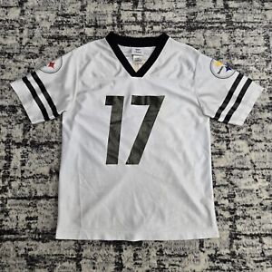 New ListingPittsburgh Steelers NFL Football Jersey #17 Mike Wallace White Youth Large