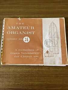 The Amateur Organist #36 Organ Sheet Music Religious Devotional Vintage Gospel