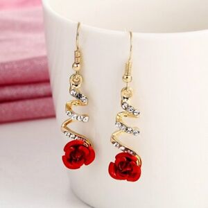 Gorgeous Crystal Cubic Zircon Earrings Stud Dangle CZ Drop Wedding Jewelry Women