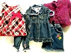 Lot Of Baby Girls Clothes Mostly 90's Vintage Jeans Overalls Dresses Sweater