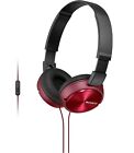 Sony MDR-ZX310AP ZX Series Wired On Ear Headphones With Mic - Red