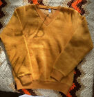 Vintage  Sears Mohair Shaggy Cardigan Orange Brown Grunge Kurt Cobain! Small