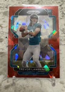 2021 Panini Prizm Trevor Lawrence Red Cracked Ice Rookie #331 RC SP Jaguars