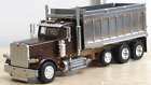 Dcp/KCK 3D printed brown/chrome Custom Peterbilt 389 tri axle dump truck 1/64