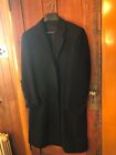 40 R Men's Full Length Overcoat Black Wool Dress Coat Dominican Republic