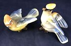 Vintage Cedar Wax Wing Clip On Porcelain Birds
