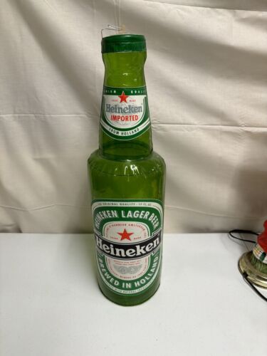 Heineken Beer Sign Inflatable Bottle 30”X 12