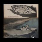 14' Duck Boat 1946 How-To Build PLANS Paddle or Outboard Duckboat