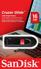 SANDISK CRUZER GLIDE 16GB USB  FLASH DRIVE MEMORY STICK THUMB STORAGE 16 GB