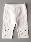 Eliane et Lena NWT White Leggings Capri Cotton Size 12M,18M, 2, 3 Baby-Toddler
