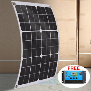 100W Watt Flexible Solar Panel 12V Mono Home RV Rooftop Camping Off-Grid Power