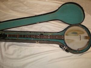 VERY NICE Vtg Early 60's Vega Folklore SS-5 Long-Neck Banjo w/ Hardshell Case