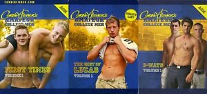 Corbin Fisher's Amateur College Men, 3-DVDs, First Timers, 3-Ways, Best of Lucas
