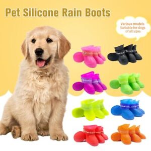 Pet Waterproof Rain Shoes Anti-Slip Rubber Boot For Dog Cat Rain Shoes Socks New