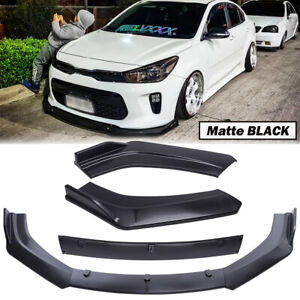 Black Front Bumper Lip Spoiler Splitter Body Kit Protector For Kia Rio /Rio5 (For: 2022 Kia Rio)