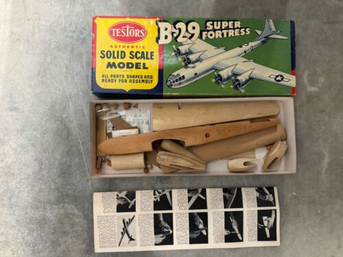 Early 1/72 555 Testors Boeing B-29 Superfortress - Solid Wood Kit