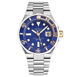 Paul Picot Men's 'Yachtman Club' Blue Dial Automatic Watch P1251BLR.SG.4000.2614