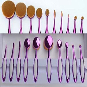 Great Deal New Professional Soft Oval Toothbrush Makeup Purple White-10PCS