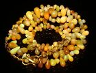 65 Carat Natural Ethiopian Opal Drop Shape Beads Necklace 16''Loose Gemstone Y79