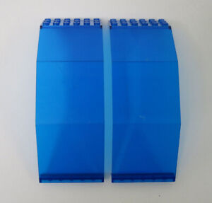 (N6 / 10) LEGO Disc Panel Space 2x 2408 Trans-Dark Blue 6195 6990 6991