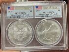 2021 Silver American  Eagle Type 1 and Type 2 Set First Strike PCGS MS 70 Double