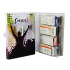 Concert Ticket Collection Album, 10 Ticket Pages Included, Holds 40-80 Tickets