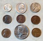 ....OLD USA SILVER COINS....1942 Washington Silver Quarter, SILVER DIME...LOOK!!