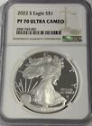2022 S $1 NGC PF70 ULTRA CAMEO PROOF SILVER EAGLE SAN FRANCISCO BROWN LABEL