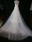 Kleinfeld Soft White Tulle Netting Wedding Dress Train 85
