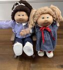 Cabbage Patch Girl Doll Signed Xavier Roberts 1978-1982 Lot Of 2 & Chair