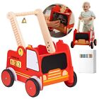 New ListingWooden Baby Walker with Wheels - Baby Walkers for Boys Fire Truck Walker Baby...