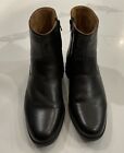 Florsheim Midtown Mens Size 11D Plain Toe Side Zip Boots Black Leather 12140-001