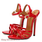 Womens Cross Dresser 15cm High Heels Stiletto Ankle Belt Shoes Sandals Plus Size