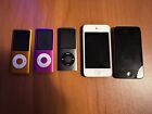 Lot of 3 iPod Nano 4th Generation, 2 iPod Touch 4th Generation