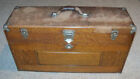 Vintage H. Gerstner & Sons 5 Drawer Wood Machinist Chest, Wooden Oak Tool Box