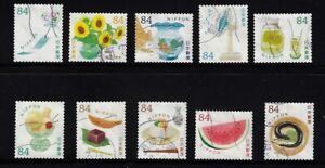 Japan 2023 Summer Greetings 84Y Complete Used Set of 10 Stamps